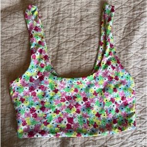 Zara floral cropped tank top